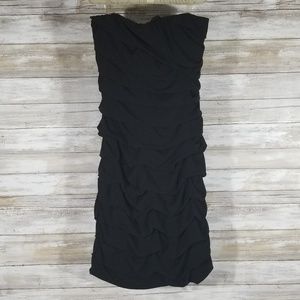 Speckless Black Strapless Bodycon Dress